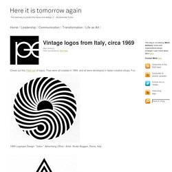 Here it is tomorrow again - Vintage logos from Italy, circa 1969