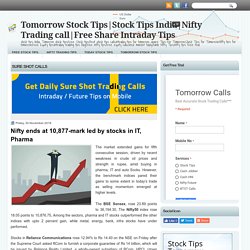 Nifty ends at 10,877-mark led by stocks in IT, Pharma