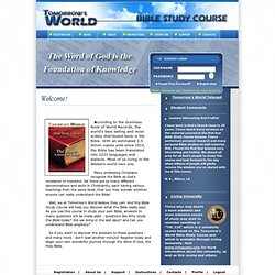 Tomorrow's World - Bible Study Course