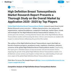 High Definition Breast Tomosynthesis Market Research Report Presents a Thorough Study on the Overall Market by Application 2020 -2025 by Top Players — Sag Bag on Hashtap