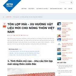 Tôn lợp mái – xu hướng vật liệu mới cho nông thôn Việt Nam