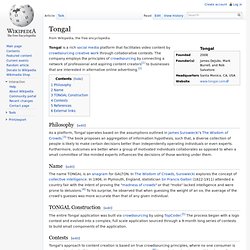 Tongal - Wikipedia, the free encyclopedia - Aurora