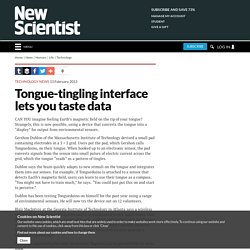 Tongue-tingling interface lets you taste data