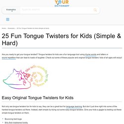 Fun Tongue Twisters for Kids (Simple & Hard)
