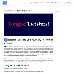Tongue Twisters - Easy, Medium,Hard - Learn English