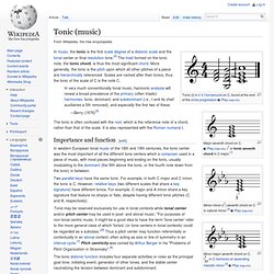 Tonic (music)