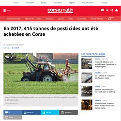 En 2017, 415 tonnes de pesticides ont été achetées en Corse