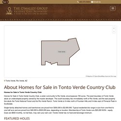 Tonto Verde Country Club Homes For Sale