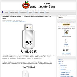 UniBeast: Install Mac OS X Lion Using an All-In-One Bootable USB Drive