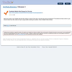 Toodledo Mobile Site Popup
