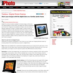 Digital Photo - Toolbox: Digital Photo Frames