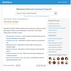 Text Sets Toolkit – Newsela