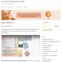 SOLE Toolkit 3.5 – Dr Simon Paul Atkinson PFHEA