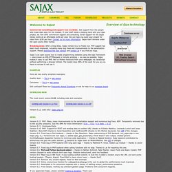 SAJAX - Simple Ajax Toolkit by ModernMethod - XMLHTTPRequest Toolkit for PHP