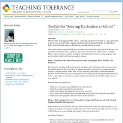 Toolkit for “Serving Up Justice at School”