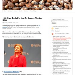 100+ Free Tools For You To Access Blocked Sites - StumbleUpon