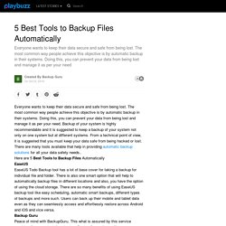 5 Best Tools to Backup Files Automatically