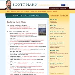 Tools for Bible Study - Scott Hahn