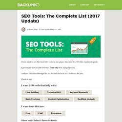 SEO Tools: The Complete List (153 Free and Paid Tools)
