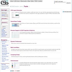 CSS Tools & Forum - CSS Creator