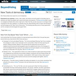 New Tools of democracy - BeyondVoting