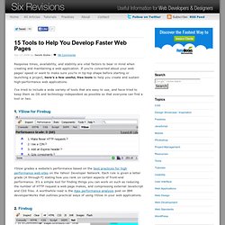 15 Tools to Help You Develop Faster Web Pages - Six Revisions