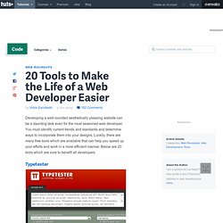 20 Tools to Make the Life of a Web Developer Easier - Nettuts