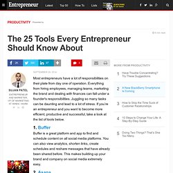The 25 Tools Every Entrepreneur Should Know About
