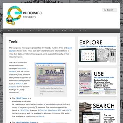 Tools – Europeana Newspapers