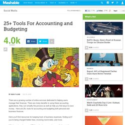 25+ Tools For Accounting and Budgeting