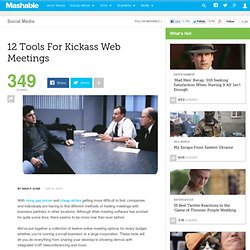 12 Tools For Kickass Web Meetings
