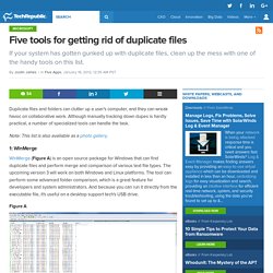 Five tools for getting rid of duplicate files