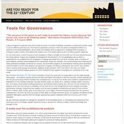 Tools for Governance