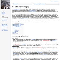 Tools:Memory Imaging - ForensicsWiki