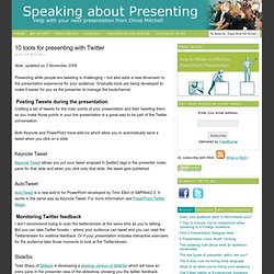 Tools for presenting with Twitter