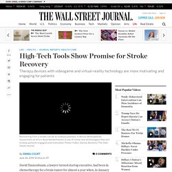 High-Tech Tools Show Promise for Stroke Recovery