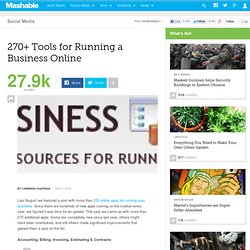 270+ Tools for Running a Business Online - Mashable