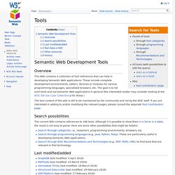 Tools - Semantic Web Standards