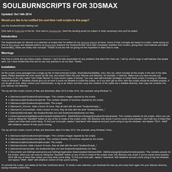 CG Tools - SoulburnScripts for 3dsmax