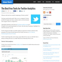 The Best Free Tools for Twitter Analytics
