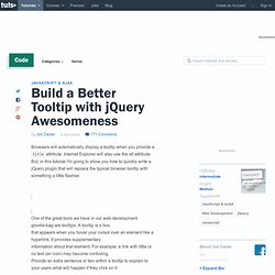 Build a Better Tooltip with jQuery Awesomeness