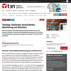Tooltipp: Einfaches Social-Media-Monitoring mit Mention