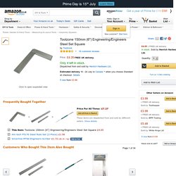 Toolzone 150mm (6") Engineering/Engineers Steel Set Square: Amazon.co.uk: DIY & Tools