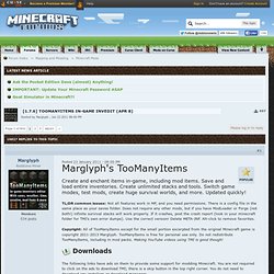 1, 12w03a] TooManyItems in-game invedit *Jan 19*