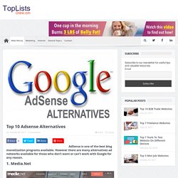 Top 10 Adsense Alternatives