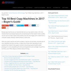 Top 10 Best Copy Machines in 2017