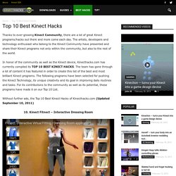 Top 10 Best Kinect Hacks