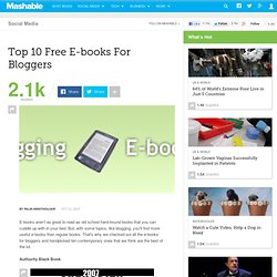 Top 10 Free E-books For Bloggers
