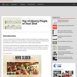 Top 10 jQuery Plugin of Year 2010