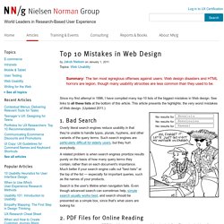 Top 10 Mistakes in Web Design